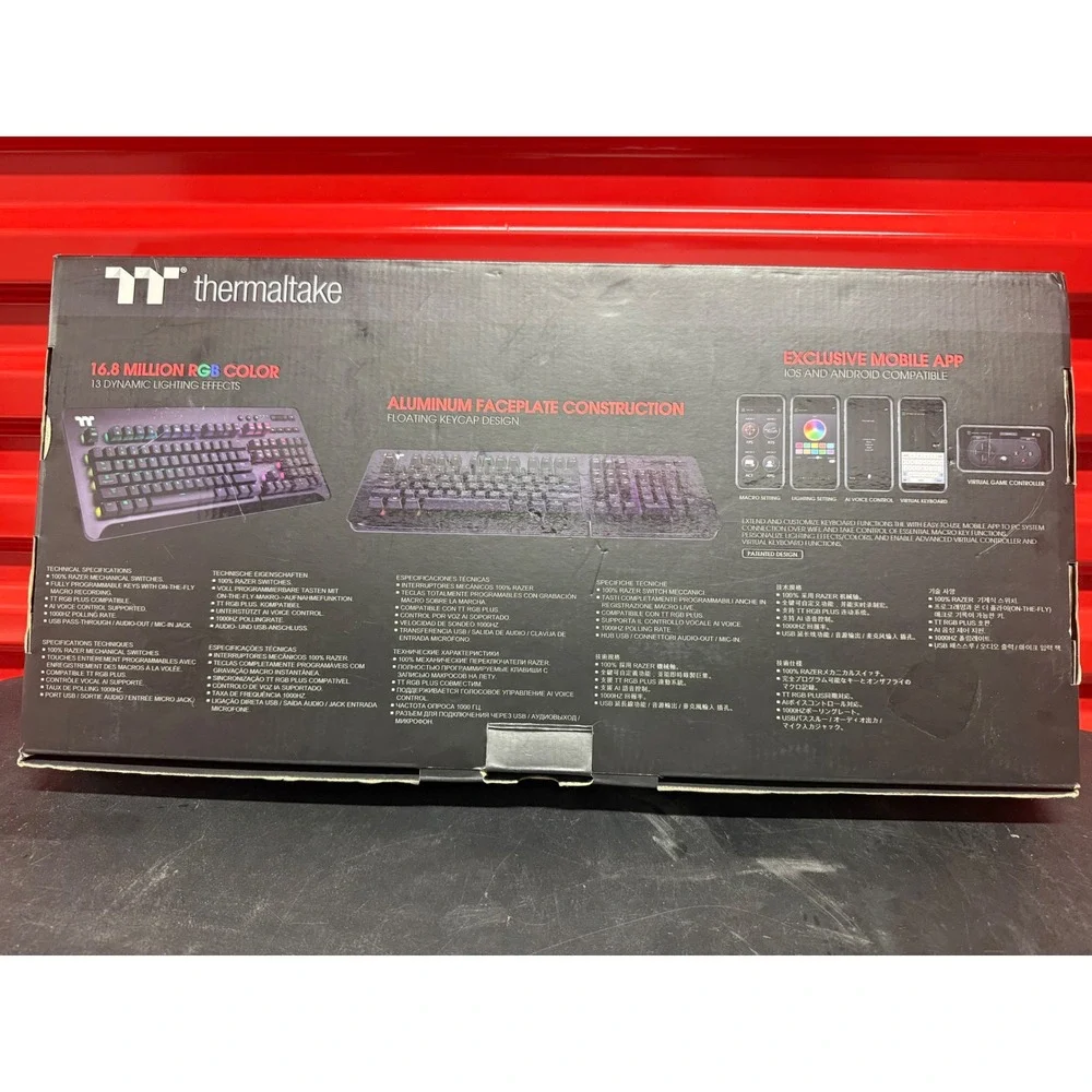 Thermaltake Level 20 GT RGB Mechanical Gaming Keyboard Razer‎ Green GKB-LVG-RGBR